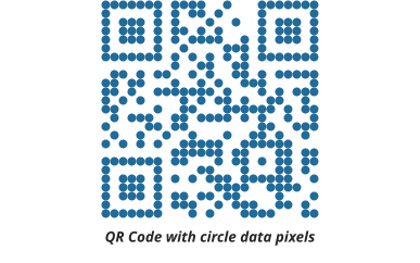 QR Code with circle data pixels