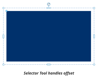 Selector Tool handles offset
