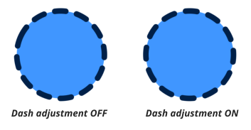 Dash adjustment OFF Dash adjustment ON