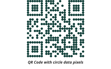 QR Code with circle data pixels