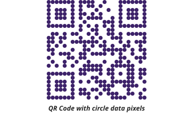 QR Code with circle data pixels